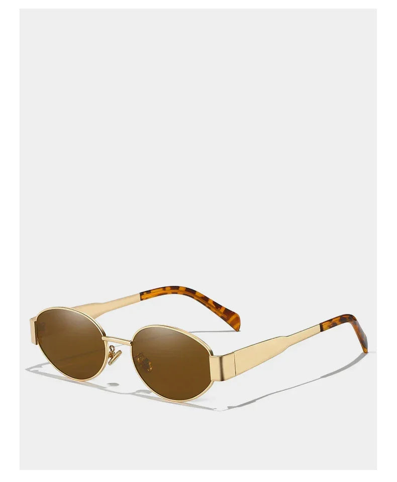 UV400 Sun Glasses Alloy Oval Eyewear - Piña Colada