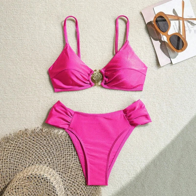 High-Waist String Bikini Set