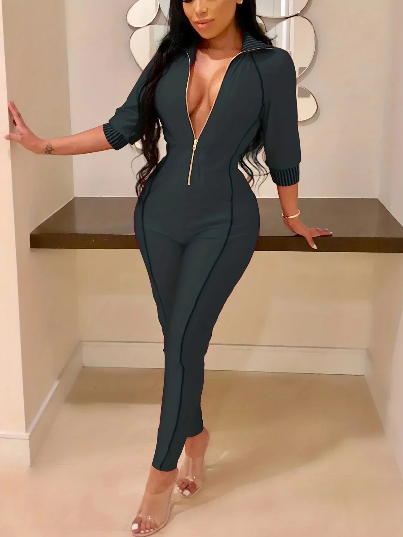 Casual Skinny Jumpsuit - Piña Colada