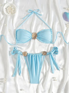 New Metal Shell Bikini - Piña Colada