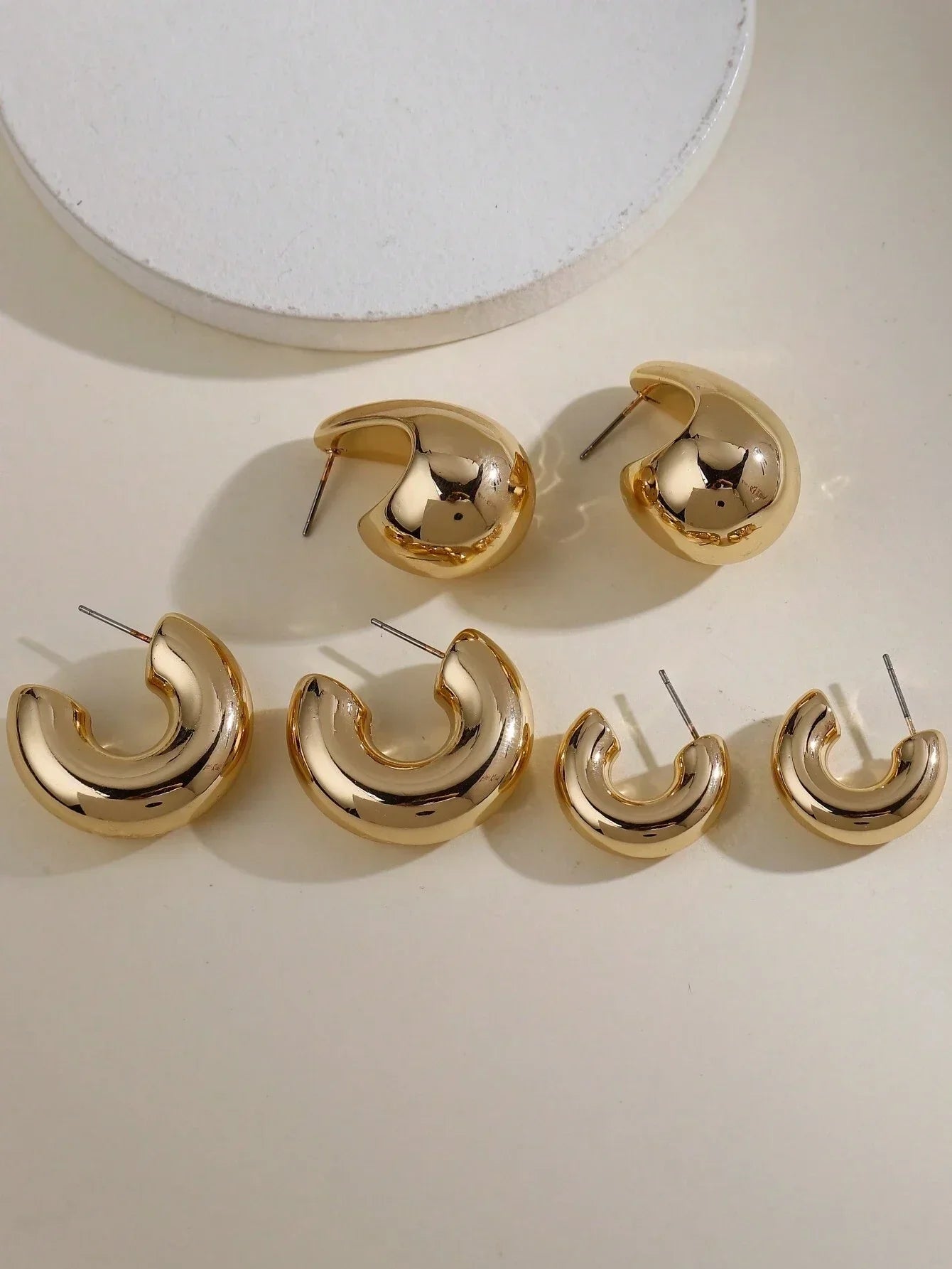 12pcs/Set Classic Twist C Shape Earrings - Piña Colada