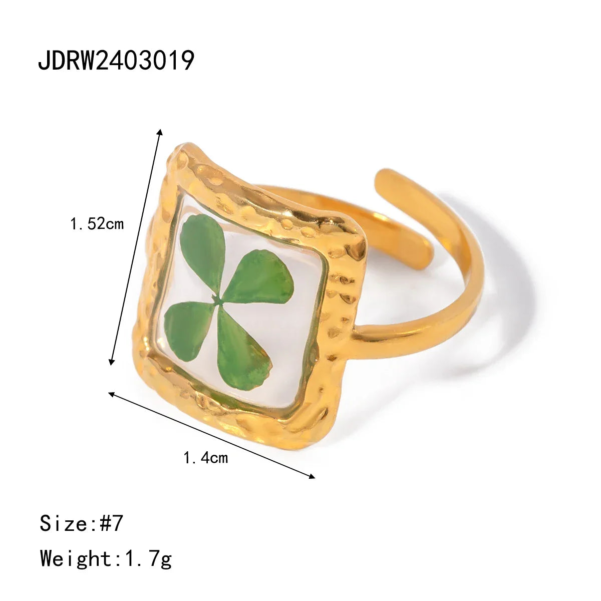 18k Gold Plated Minimalist Ring - Piña Colada