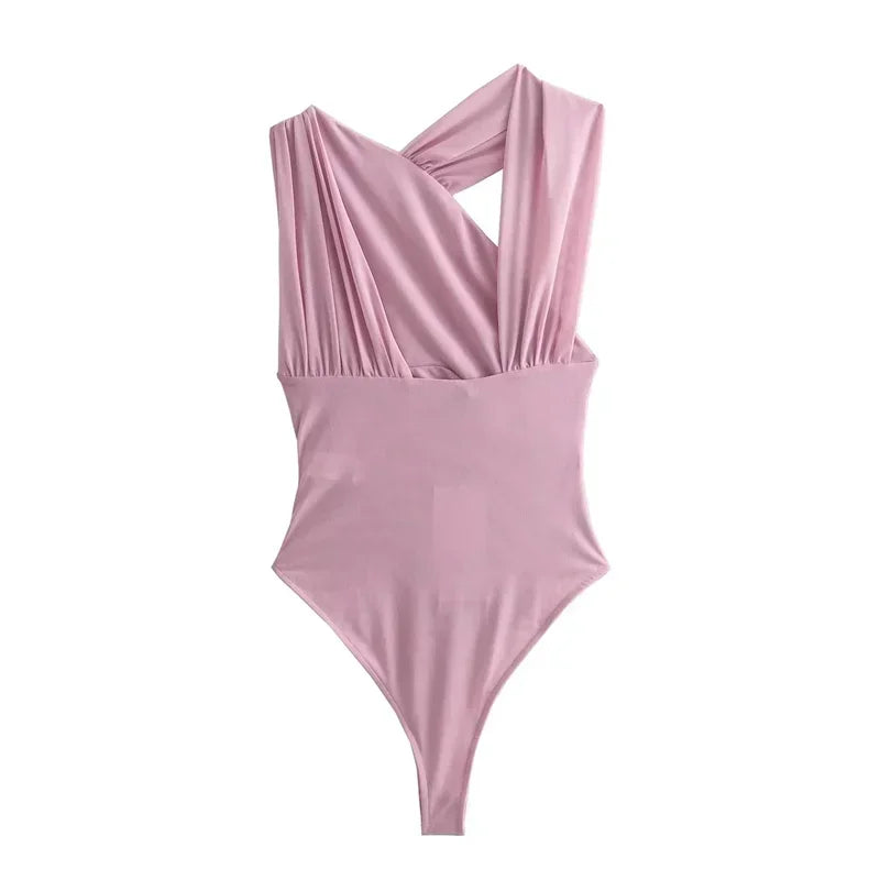 Print Mesh Bodysuit - Piña Colada