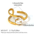 Cubic Zirconia Ring - Piña Colada