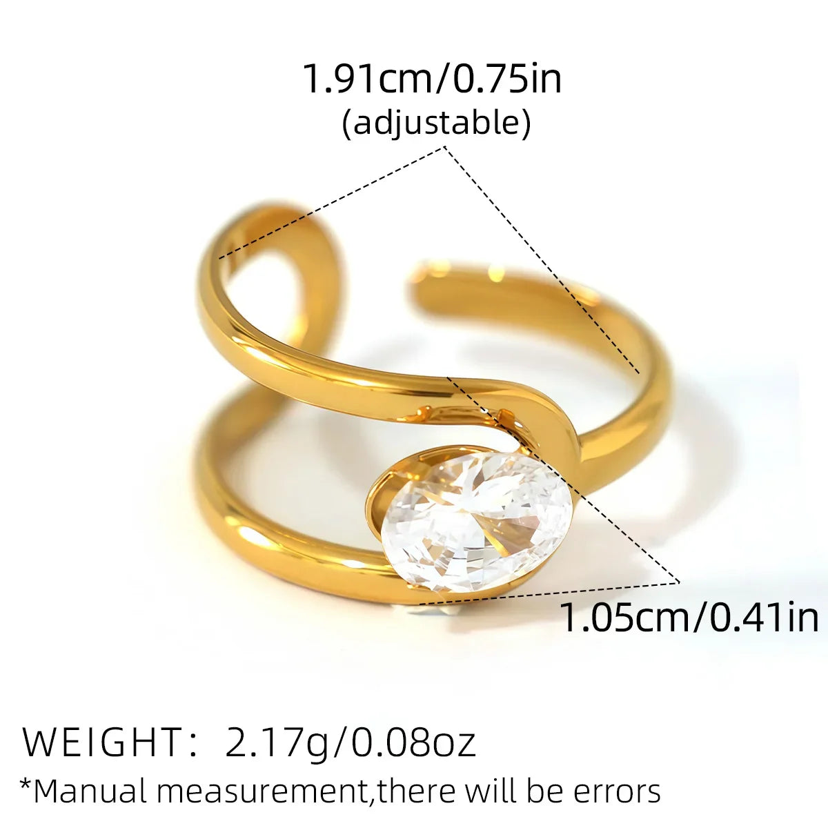 Cubic Zirconia Ring - Piña Colada