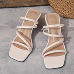 Strappy High Heel Gladiator Sandals - Piña Colada