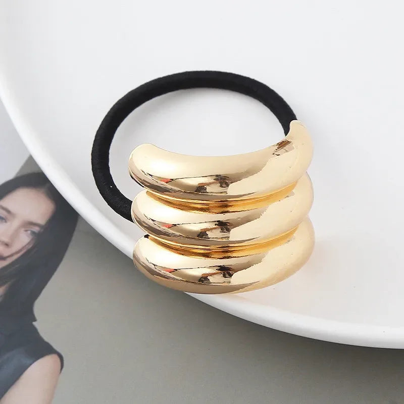 Metal Irregular Double-Layer Hair Bands - Piña Colada