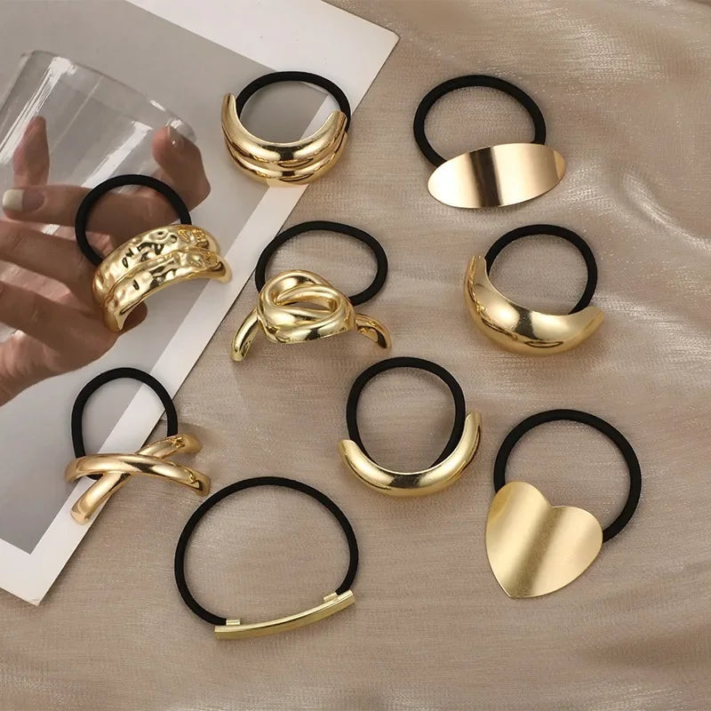 Metal Irregular Double-Layer Hair Bands - Piña Colada