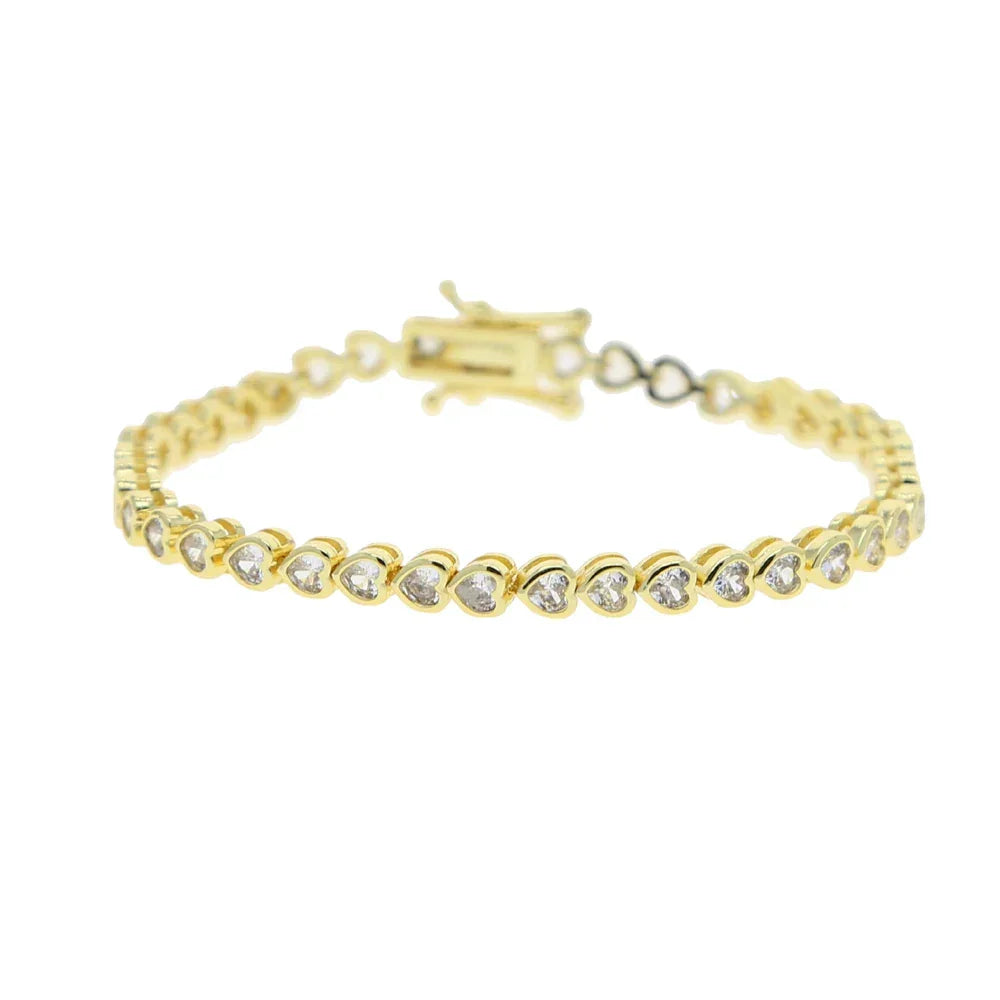 Zirconia Tennis Chain Bracelet - Piña Colada