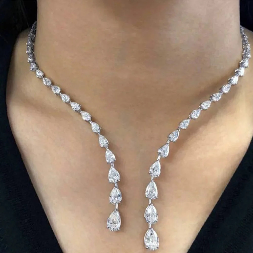 Zircon Water Drop Collar - Piña Colada