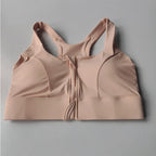 High Impact Front Zipper Sports Bra