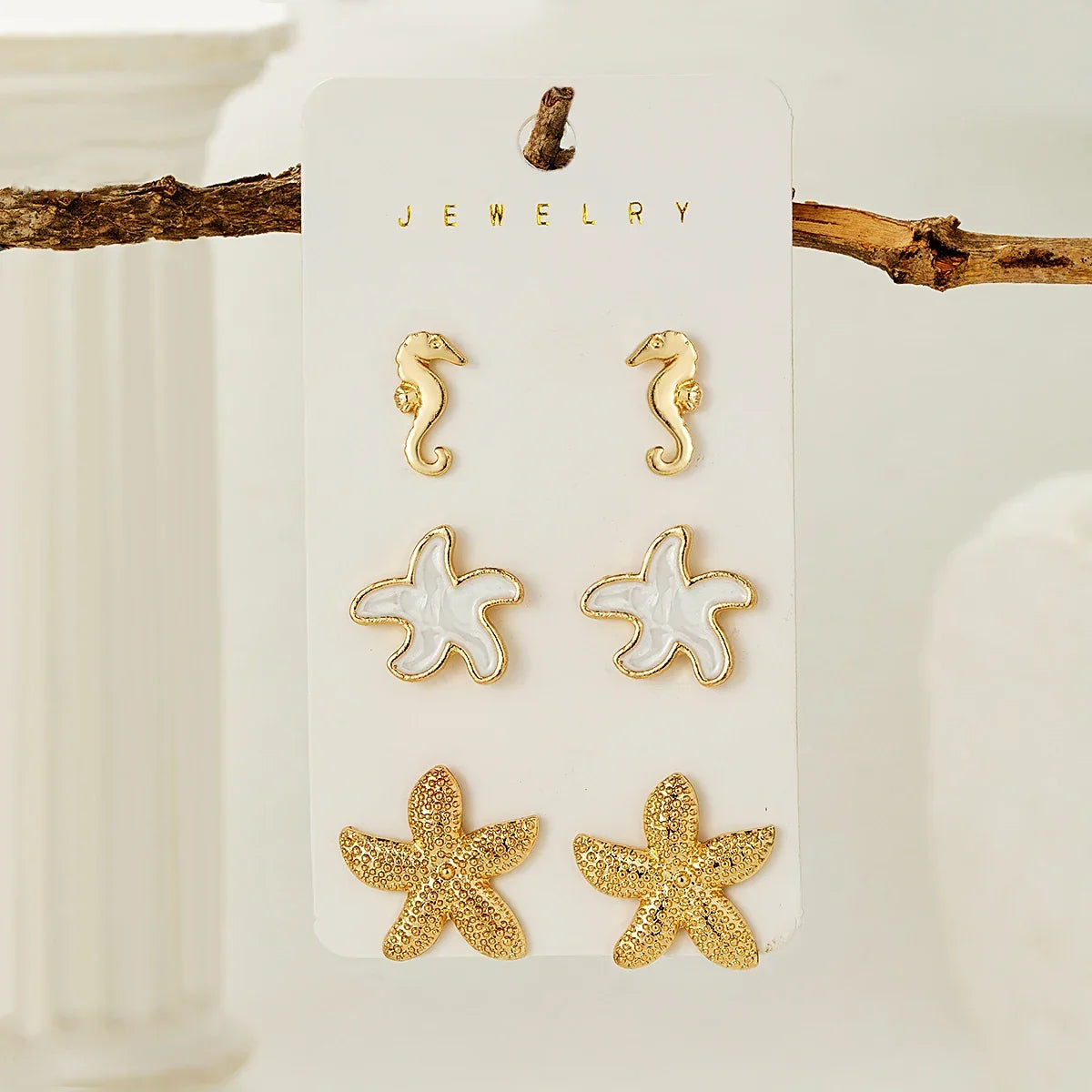 3 Pairs Beach Earrings - Piña Colada