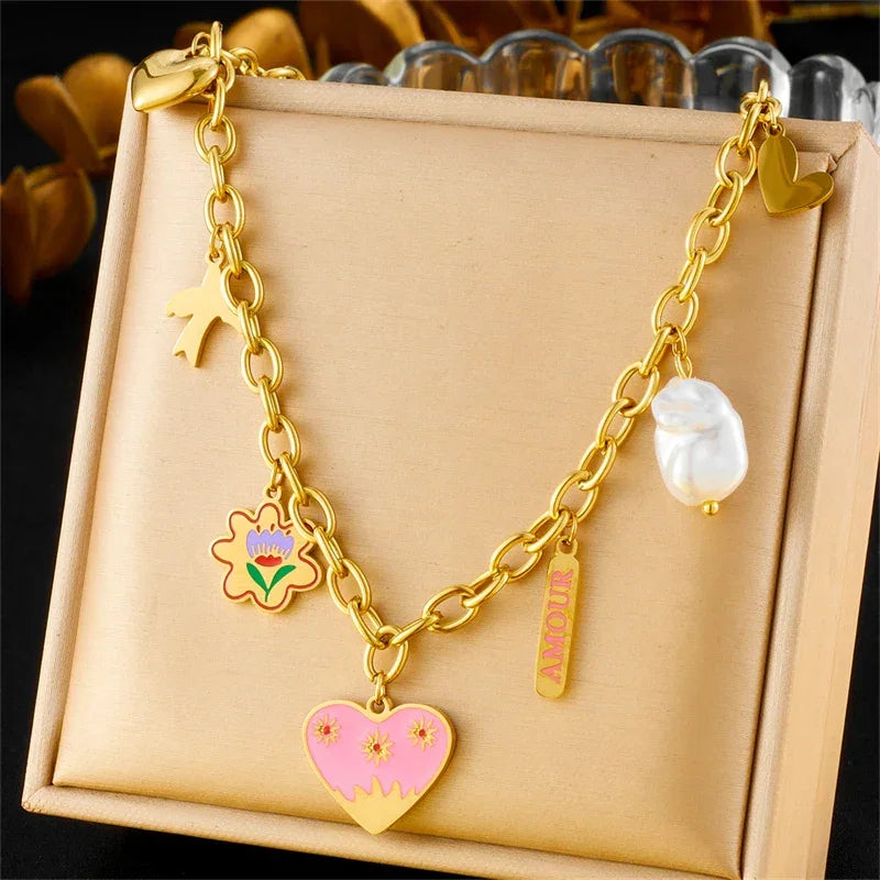 316L Stainless Steel Necklace New Trend - Piña Colada