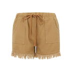 Denim Shorts Elastic Waist - Piña Colada