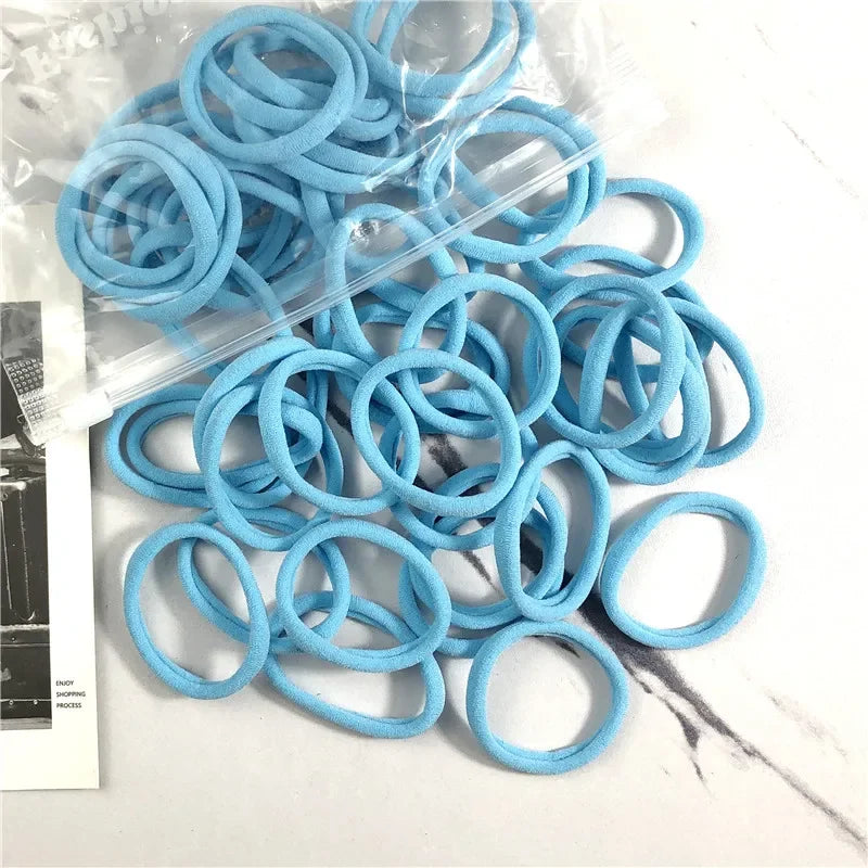 50PCS Elastic Hair Bands Set - Piña Colada