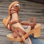 High Heels Sandals Chunky Platform - Piña Colada