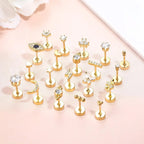 Small Hypoallergenic Flat Back Stud Earrings - Piña Colada