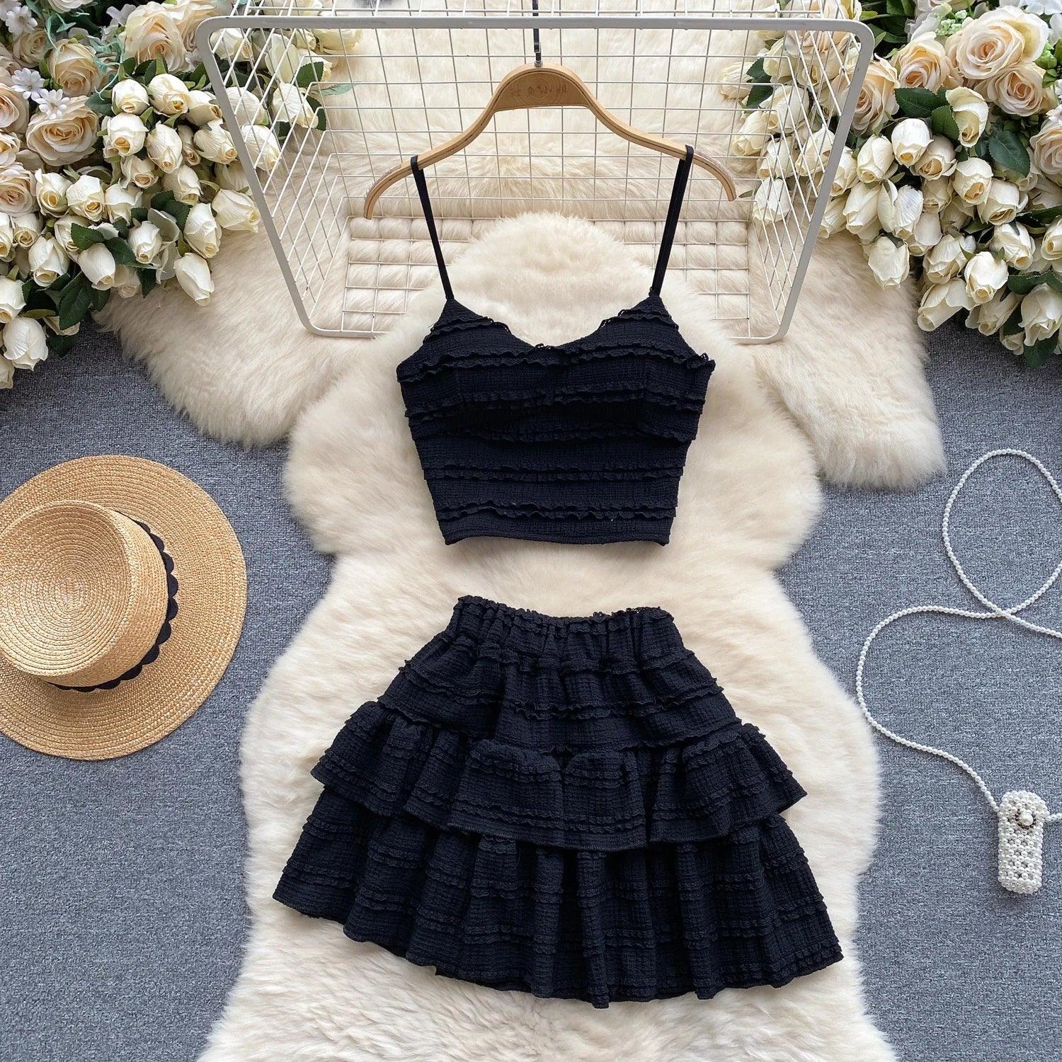 Sweet Ruched Mini Set - Piña Colada