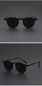 Retro Metal Frame Oval Sunglasses - Piña Colada