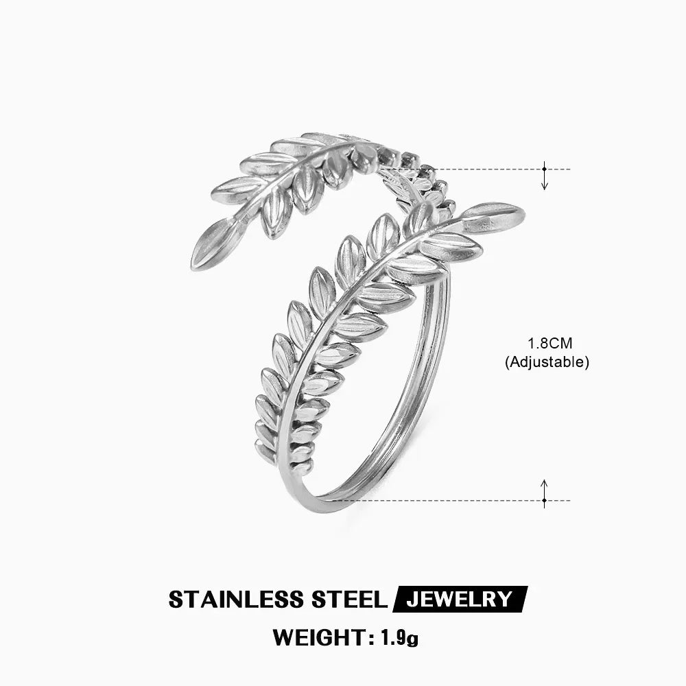 Gold Color Stainless Steel Heart Ring - Piña Colada