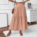 Floral Print Elastic Waist Loose - Piña Colada