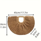 Natural Straw Clutch - Piña Colada