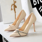 High Heels Rhinestone Bow - Piña Colada