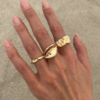 6Pcs/Set Vintage Sun Starfish Open Rings - Piña Colada