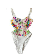 Sequined Slim Fit High-Waist Bodysuit - Piña Colada
