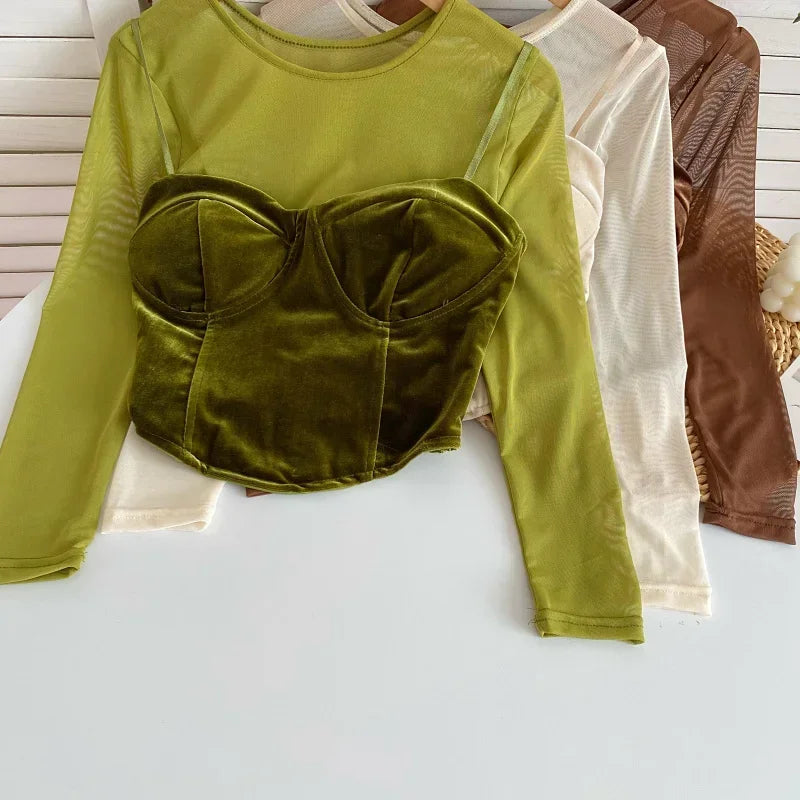 Velvet Short Top - Piña Colada