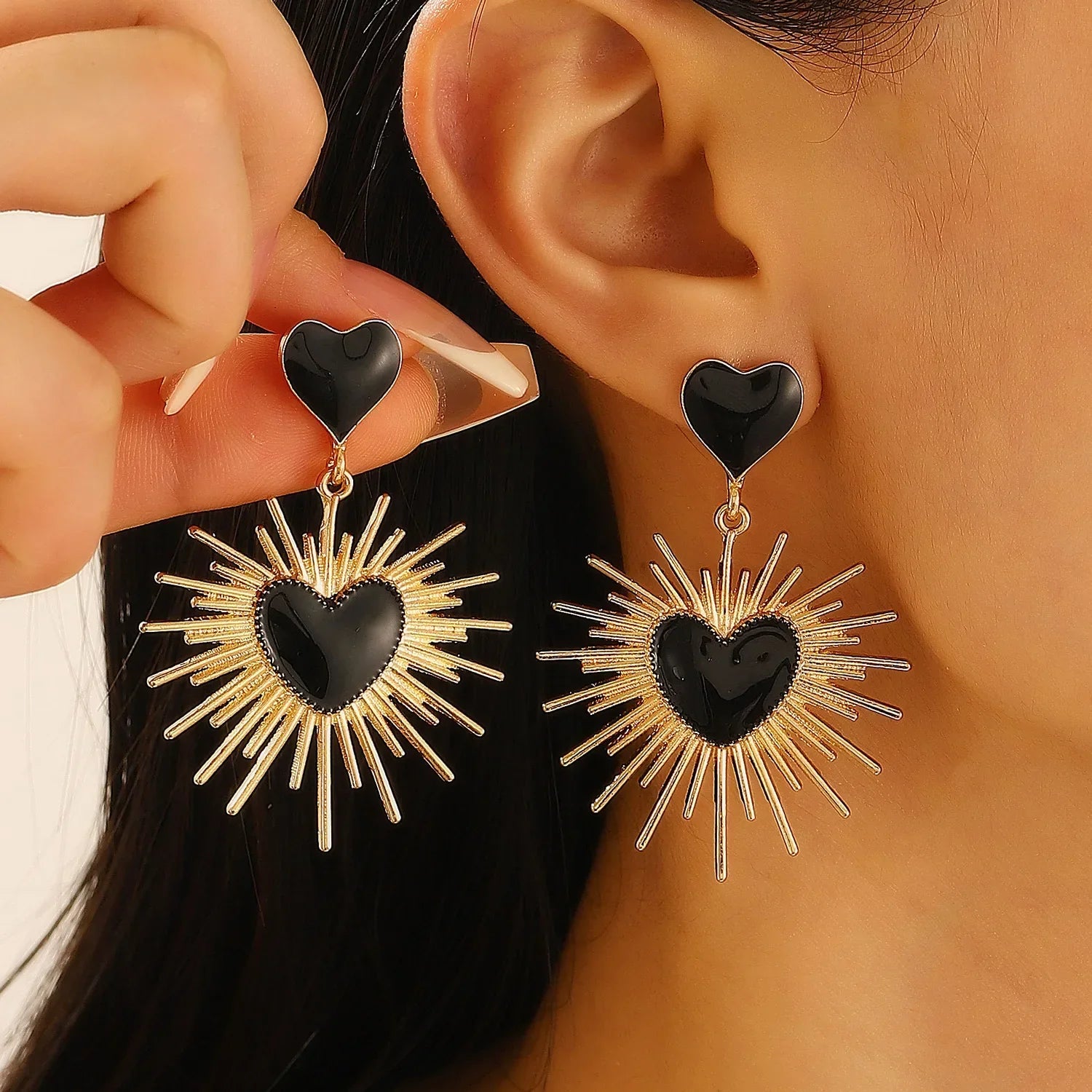 Boho Polka Dot Drop Earrings - Piña Colada