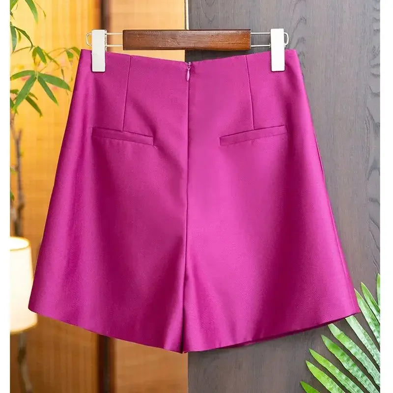 Casual Suit Shorts Wide Legs - Piña Colada