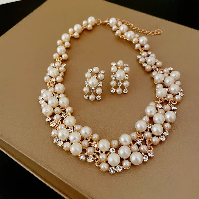 3-Piece Vintage Necklace & Earrings for Women - Piña Colada