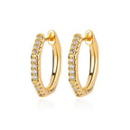 Zircon Polygon Earrings For Women Stainless Steel Geometric - Piña Colada