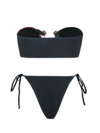 Solid Ring Detail Bikini Set - Piña Colada