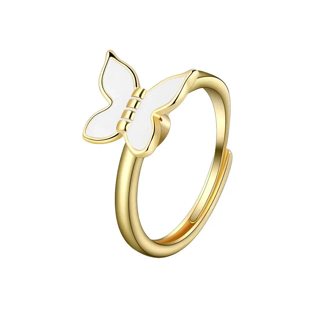 Spinner Ring Crystal Flower - Piña Colada