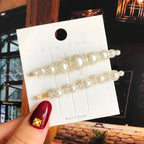 Flower Pearl Hair Clip - Piña Colada