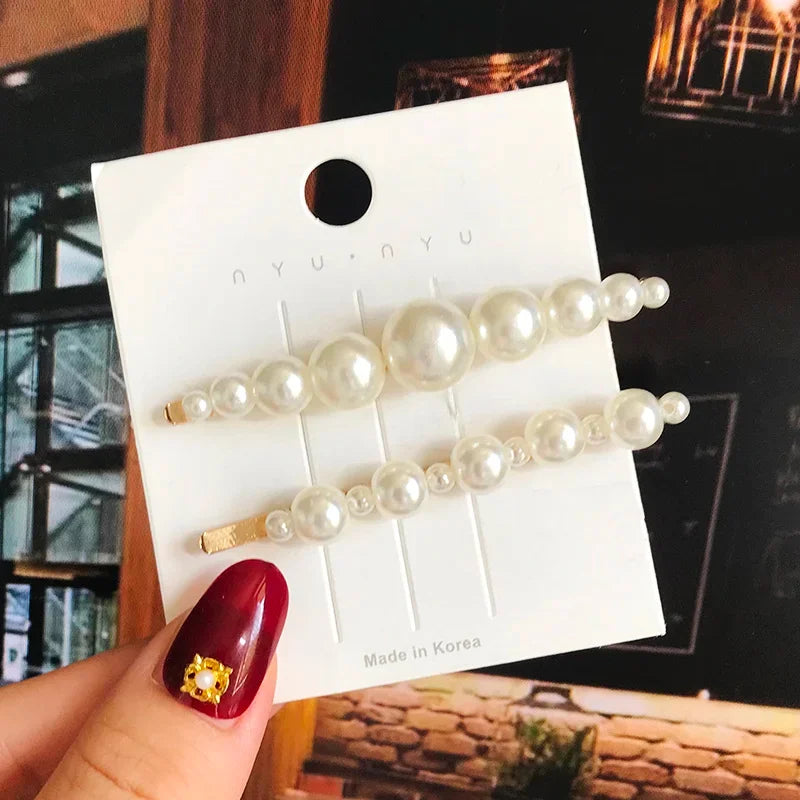 Flower Pearl Hair Clip - Piña Colada