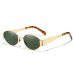 UV400 Sun Glasses Alloy Oval Eyewear - Piña Colada