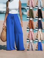 Wide Leg Loose Pants - Piña Colada