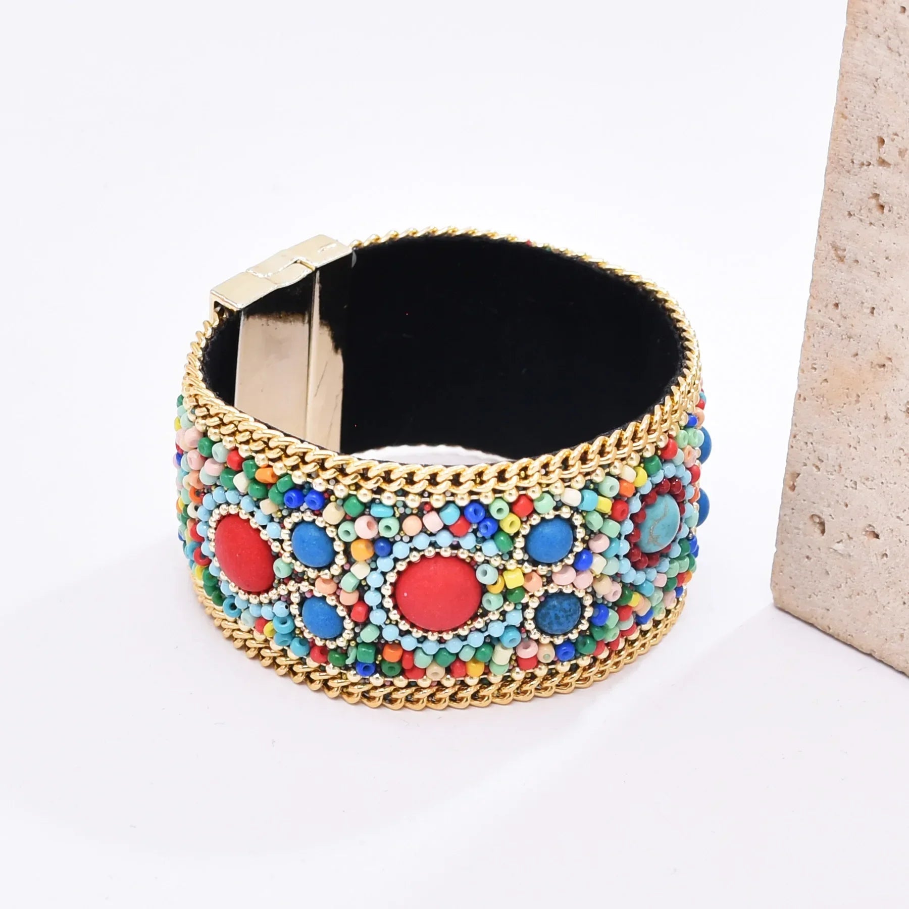 Turquoise Magnetic Snap Bracelet - Piña Colada