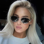Sunglasses Advanced Metal Sunglasses Fashion Oval - Piña Colada