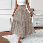 Floral Print Elastic Waist Loose - Piña Colada