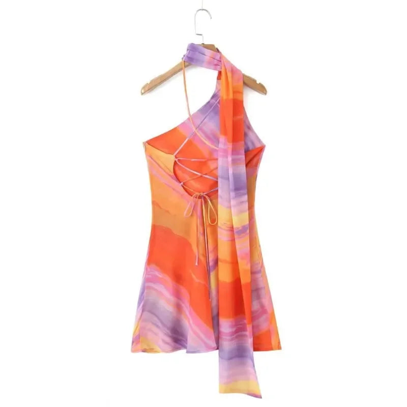Gradient Backless Dress - Piña Colada