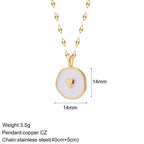 Gold Pendant Long Stainless Steel Chains - Piña Colada