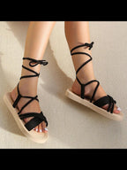 Breathable Round-Toe Ankle Strap Sandals - Piña Colada