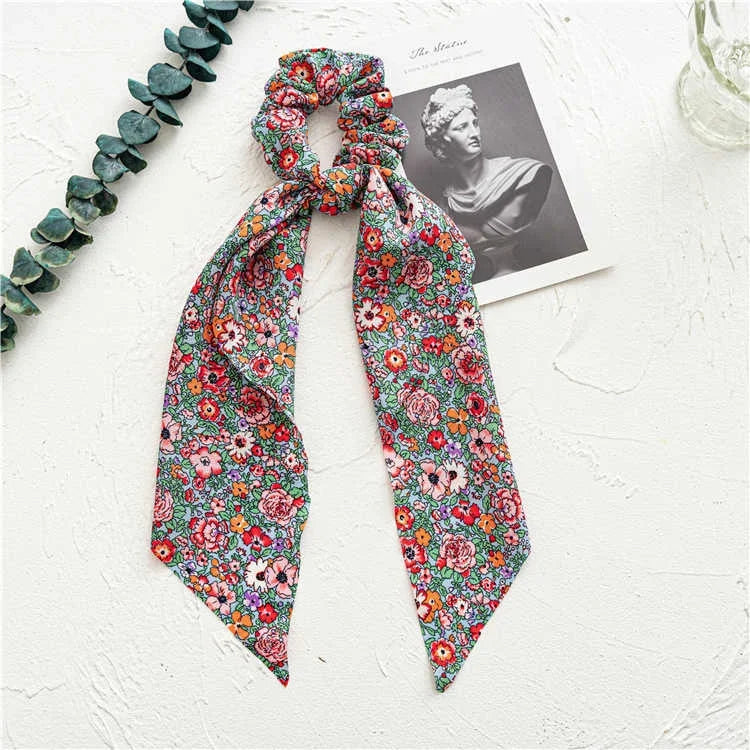 Print Bow Satin Long Ribbon - Piña Colada