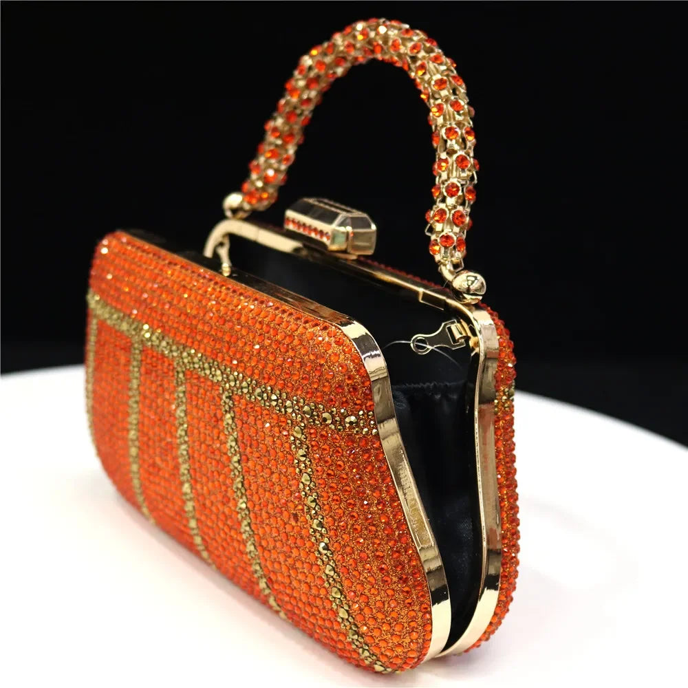 CLUTCH GLITTER BAG FOR EVENING - Piña Colada
