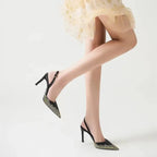Luxury Rhinestones Gradient Slingbacks Pumps - Piña Colada