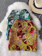 Sequin Mini Skirt - Piña Colada